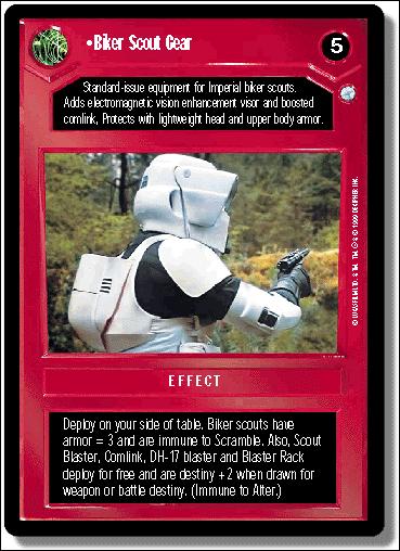 Star Wars: Endor Limited (Base Set) card 29 Biker Scout Gear