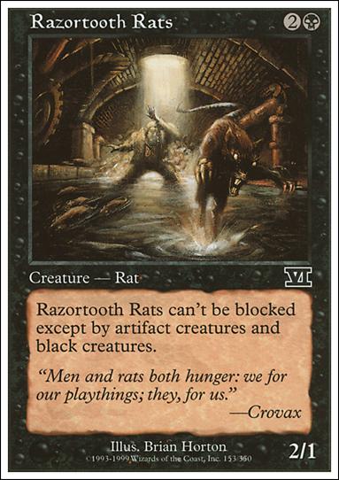Magic the Gathering: 6th Edition (Base Set) card 153 Razortooth Rats