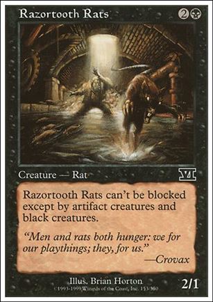 Magic the Gathering: 6th Edition (Base Set) card 153 Razortooth Rats