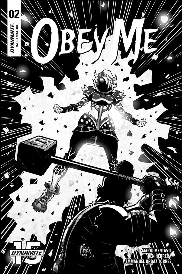 Obey Me issue 2-B 1:10 Black & White Cover