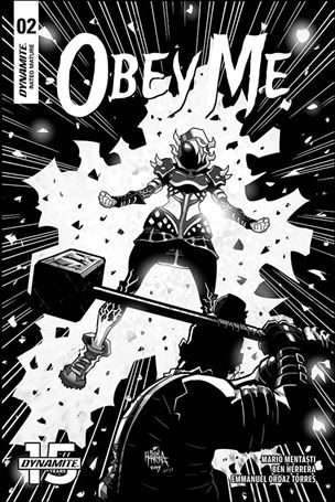Obey Me issue 2-B 1:10 Black & White Cover