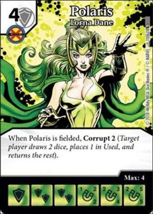 Marvel Dice Masters Dark X-Men Team Pack card 10 Polaris: Lorna Dane
