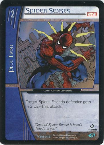 Web of Spider-Man VS System (Base Set) card 12 Spider Senses