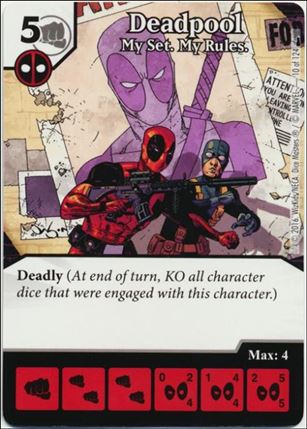Marvel Dice Masters Deadpool card 10 Deadpool: My Set, My Rules