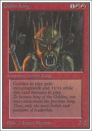 Magic the Gathering: Unlimited (Base Set) card 155 Goblin King