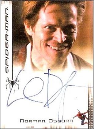 Spider-Man 3: The Movie (Autograph Subset)  card 12 Willem Dafoe as Norman Osborn
