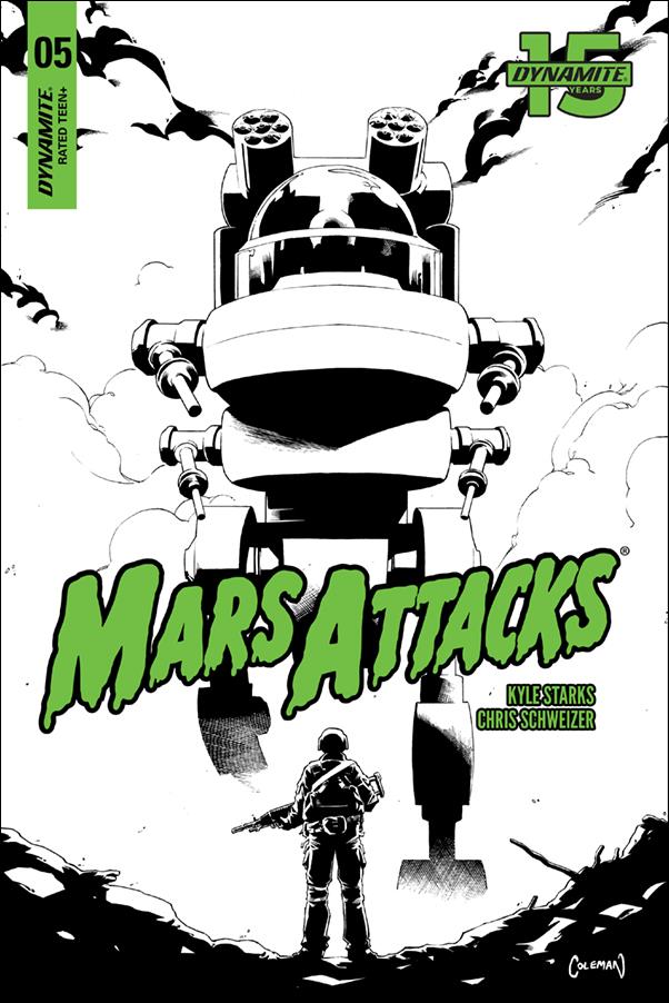 Mars Attacks (2018) issue 5-G Ruairi Coleman 1:20 Black & White Cover