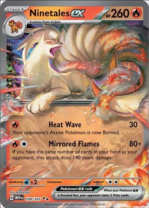 Pokemon: Scarlet & Violet - 151 (Base Set) card 038/165 Ninetales EX (Holofoil)