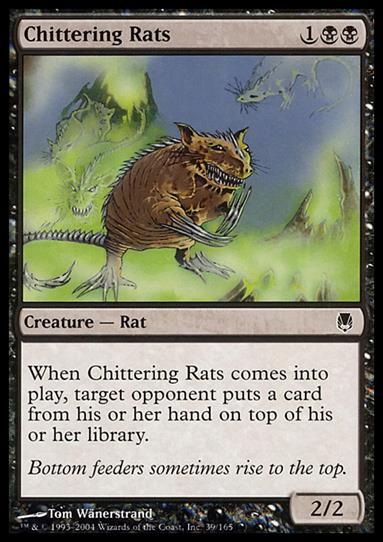 Magic the Gathering: Darksteel (Base Set) card 39 Chittering Rats