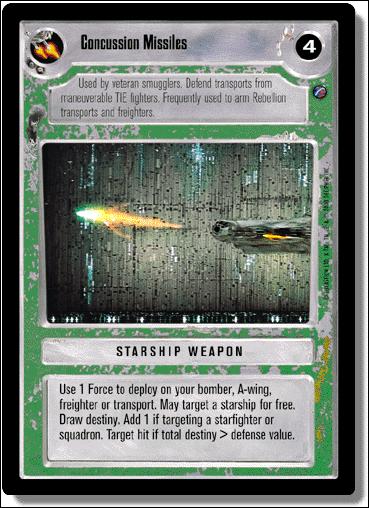 Star Wars: Death Star II Limited (Base Set) card 180 Concussion Missiles