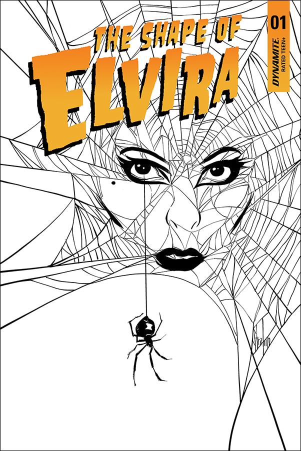 Shape of Elvira issue 1-G Kyle Strahm 1:20 Black & White Cover