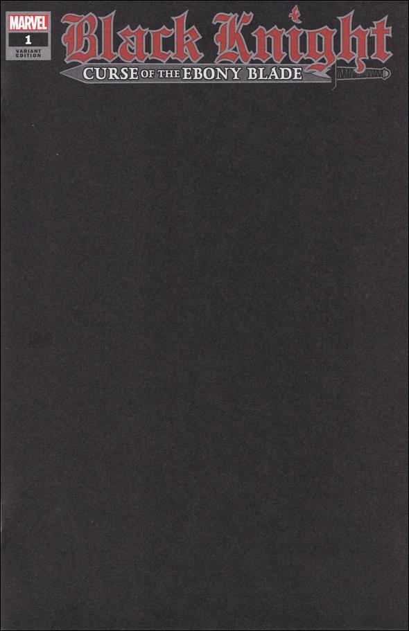 Black Knight: Curse of the Ebony Blade issue 1-F Black Blank/Sketch Cover