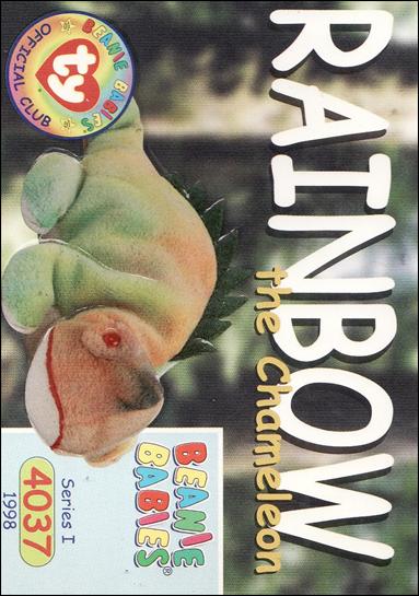 Beanie Babies Series 1 (Base Set) card 107 Rainbow the Chameleon