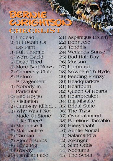 Bernie Wrightson II: More Macabre (Base Set) card 90 Bernie Wrightson Checklist