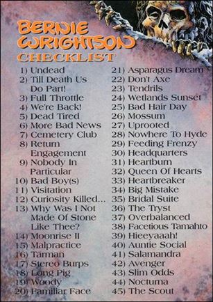 Bernie Wrightson II: More Macabre (Base Set) card 90 Bernie Wrightson Checklist