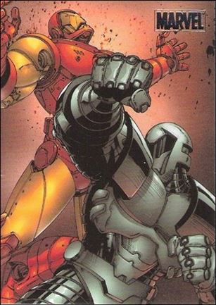Marvel Heroes and Villains (Silver Foil Parallel Base Set) card 43 Iron Man vs Titanium Man
