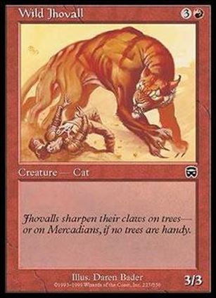 Magic the Gathering: Mercadian Masques (Base Set) card 227 Wild Jhovall