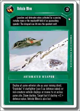 Star Wars: Hoth Revised (Base Set) card 79 Vehicle Mine