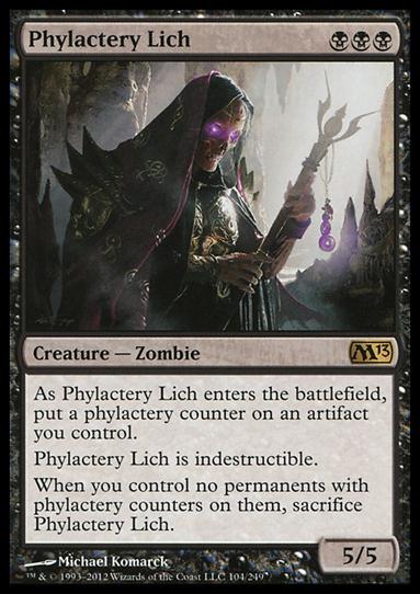 Magic the Gathering: 2013 Core Set (Base Set) card 104 Phylactery Lich