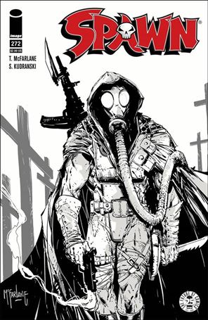 Spawn issue 272-B Todd McFarlane Black & White Cover