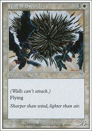 Magic the Gathering: 7th Edition (Base Set) card 55 Wall of Swords