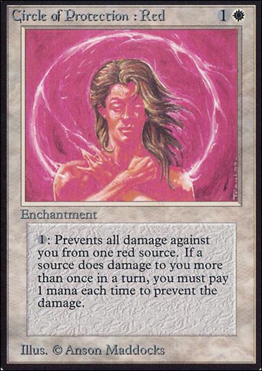 Magic the Gathering: Limited Edition Alpha (Base Set) card 12 Circle of Protection: Red