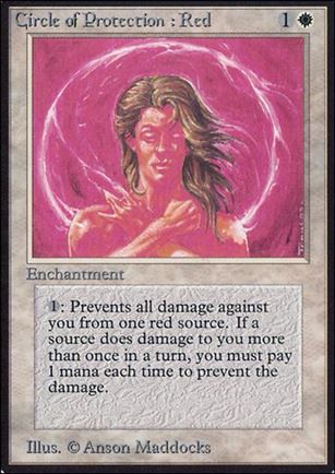 Magic the Gathering: Limited Edition Alpha (Base Set) card 12 Circle of Protection: Red