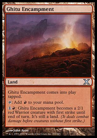 Magic the Gathering: 10th Edition (Base Set) card 353 Ghitu Encampment