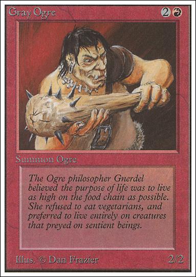 Magic the Gathering: Unlimited (Base Set) card 157 Gray Ogre