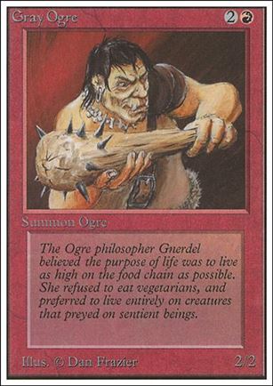 Magic the Gathering: Unlimited (Base Set) card 157 Gray Ogre
