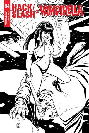 Hack/Slash vs Vampirella issue 4-D Goran Sudzuka 1:20 Black & White Cover