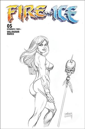 Fire and Ice issue 5-D Joseph Michael Lisner B&W 1:10 Cover