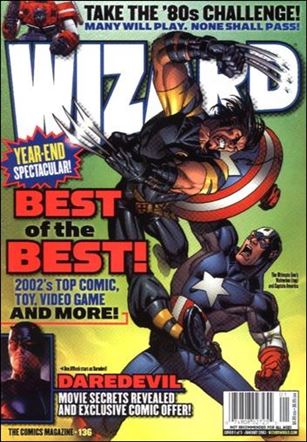 Wizard: The Comics Magazine issue 136 Ulimate Wolverine and Captain America Cover