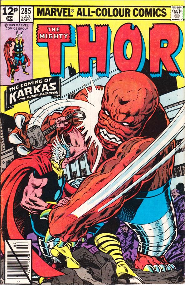 Thor (1966) issue 285-B UK Price Cover