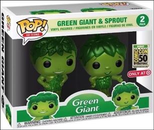 POP! Ad Icons Multi-Packs figure nn2 Green Giant & Sprout (Metallic) SDCC Debut 2 Pack
