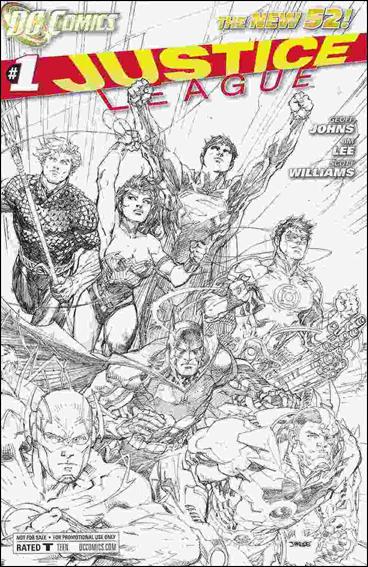 Justice League (2011) issue 1-F Retailer Road Show Jim Lee Sketch Cover