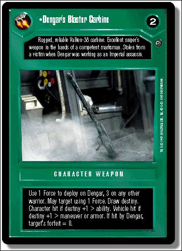 Star Wars: Dagobah Limited (Base Set) card 86 Dengar's Blaster Carbine