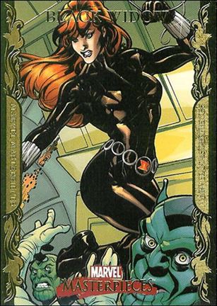 2007 Marvel Masterpieces (Parallel Gold Border Base Set) card 11 Black Widow