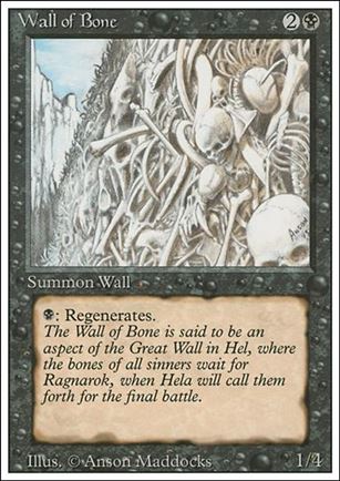 Magic the Gathering: Revised (Base Set) card 134 Wall of Bone