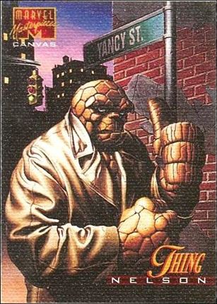 1995 Marvel Masterpieces (Canvas Subset) card 21 Thing