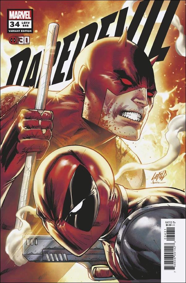 Daredevil (2019) issue 34-B Rob Liefeld Deadpool 30 Years Cover