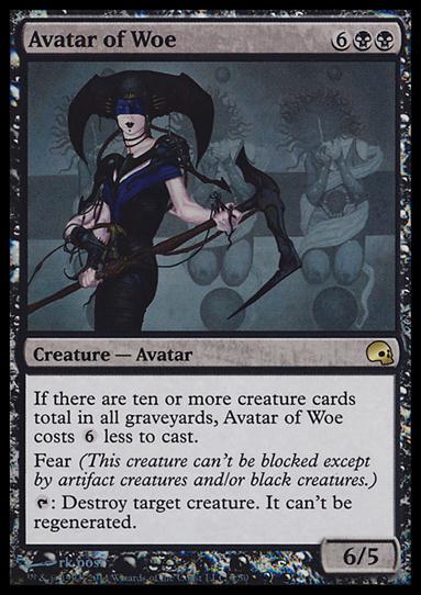 Magic the Gathering: Premium Deck Series: Graveborn (Base Set) card 6 Avatar of Woe