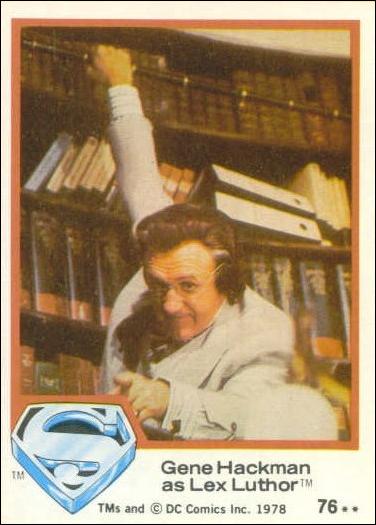 Superman (Movie) Series 1 (Base Set) card 76 Gene Hackman as Lex Luthor