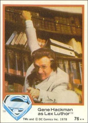 Superman (Movie) Series 1 (Base Set) card 76 Gene Hackman as Lex Luthor