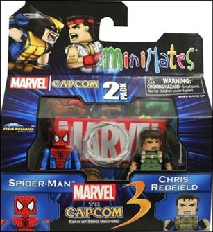 Marvel vs Capcom 3 Minimates figure 7 Spider-Man and Chris Redfield