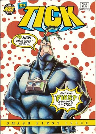 Tick (1988) issue 1-H White w/ Red Dots Background Cover (7th Printing)