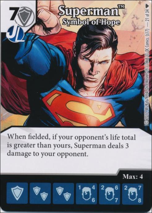 DC Comics Dice Masters Superman and Wonder Woman Starter Set card 21 Superman: Symbol of Hope