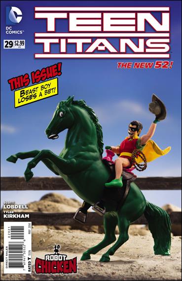 Teen Titans (2011) issue 29-B RC Stoodios 1:25 Robot Chicken Cover