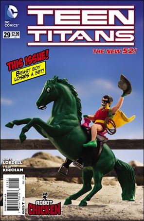 Teen Titans (2011) issue 29-B RC Stoodios 1:25 Robot Chicken Cover