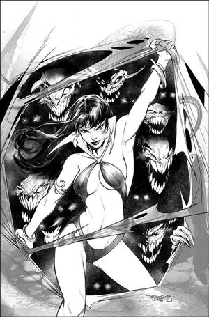 Vengeance of Vampirella (2019) issue 19-I Stephen Segovia 1:15 Black & White Virgin Cover